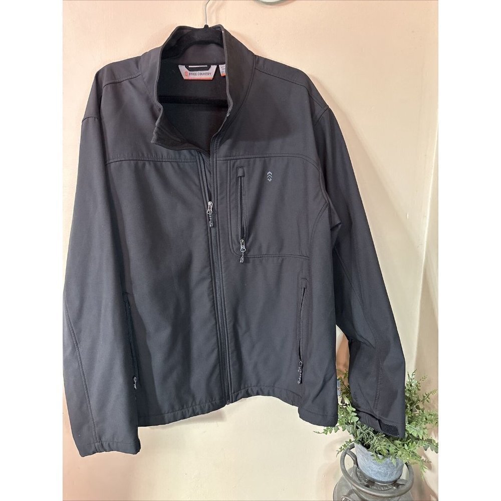 Free Country Soft Shell Jacket Mens Size XXL Black
